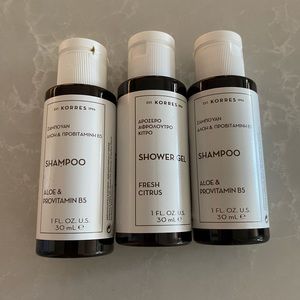 Korres body wash and shampoo set